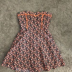 Floral tube top dress